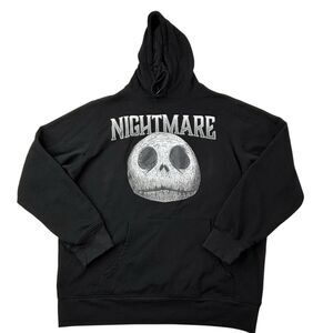 Jack Skellington Disney The Nightmare Before Christmas Black‎ Hoodie Large